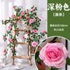 Simulação Ruyi Videira de Rosas Flor Artificial Pendurada na Parede Videira Trepadeira de Parede Bloqueio Tubulação de Ar Condicionado Interno Decoração de Teto para Casamento