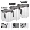 Latas Selladas para Granos y Cereales, Almacenamiento de Cocina, Latas Transparentes de Plástico de Grado Alimenticio, Cajas para Snacks, Productos Secos y Almacenamiento de Té