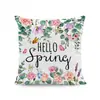 Amazon Cesta de Flores Estilo Pastoral Primavera y Verano Funda de Almohada Floral Cojín de Sofá Tulipán Funda de Almohada de Felpa Corta