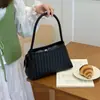 Bolsa de ombro tecida à mão de nicho coreana para mulheres, bolsa tote casual da moda, bolsa de ombro de grande capacidade para mulheres