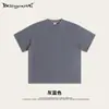2025 Verano Marca de Moda Simple Cuello Redondo Holgado Lavado Manga Corta Camiseta Deportiva de Alta Calidad Camiseta Base Superior Tendencia para Hombre