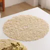 Comercio electrónico transfronterizo: Manteles individuales huecos de papel de color liso estilo japonés, tapetes de mesa, tapetes resistentes al calor y posavasos - tapetes decorativos naturales y ecológicos