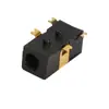 Enchufe de Alimentación DC103B Apertura 2.0 Núcleo 0.5 Mm 4 Pines Montaje en Superficie Bañado en Oro Dos Columnas de Posicionamiento Vinilo