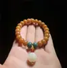 Raíz de Bodhi de Jade Blanco Círculo Único Estilo Antiguo Cuentas de Barril Hilo Liso y Otros Ricos y Diversos Exquisitos y Hermosos Pulseras de Bodhi Venta al por Mayor