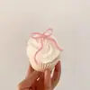 Decoración para Cupcakes con Lazo Acrílico Estilo Ins Transfronterizo Decoración de Lazo para Cumpleaños Día de la Madre Día de San Valentín