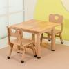 Mesa y Sillas de Madera Maciza para Niños. Escritorio y Sillas de Jardín de Niños. Educación Temprana Aprendizaje Escritura Juguete Mesa Ajustable de Madera Maciza y Sillas