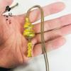 Tienda de oro con oro antiguo y colgante de calabaza Fu Lu de oro con diamantes cepillado, collar chino nuevo Fu Lu Shou chapado en oro cobre
