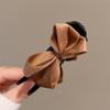 Presilha de Cabelo Feminina de Verão com Laço Flocado Dupla Face para Bola de Cabelo e Rabo de Cavalo