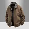Chaqueta de retazos a cuadros de marca de moda, estilo dos piezas falsas para hombre, cuello de camisa estilo americano, chaqueta cárdigan con cremallera, genial y versátil para la calle