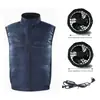 Fornecimento Transfronteiriço de Ventilador USB Recarregável Japonês e Coreano Roupas com Ar Condicionado Resfriamento de Verão e Prevenção de Insolação Colete Camuflado Masculino e Feminino Roupas de Trabalho