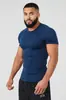 Nova Camiseta Esportiva Masculina Muscle Fit 2024 Verão Outdoor Academia Corrida Treino Elástica Manga Curta Masculina