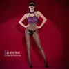 Body Decote Halter Aurora Renda Tubo Lingerie Sexy Abertura no Gancho Meias Pretas Ultrafinas Brilhante Sedoso Suave