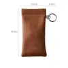 Bolsa Portátil para Armazenamento de Óculos com Fechamento Automático, Estojo Pendurável para Óculos, Anel de Couro Pendurável para Óculos de Sol, Caixa de Armazenamento com Abertura Elástica