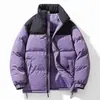 Jaqueta acolchoada de algodão, mesmo estilo para homens e mulheres, novidade de inverno, jaqueta acolchoada de algodão de marca moderna color block, espessa e quente, jaqueta pão de casal, roupa de algodão