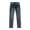 Otoño Invierno Transfronterizo Lavado Elástico Integrado Rectos Adelgazantes Retro Americano Casual Tendencia Nacional Estilo de Temporada Pantalones Largos de Mezclilla para Hombre Hombre