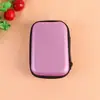 Cartera portátil de color liso para llaves y monedas, bolsa de almacenamiento cuadrada o redonda personalizada para cargadores de teléfono móvil y cables de datos, con impresión de logotipo