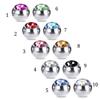 Accesorios de Acero Inoxidable Joyería para Piercings Bolas de Acero de Repuesto DIY con Pedrería Bola de Acero Anillo para Ombligo Aretes Studs para Lengua Accesorio de Pedrería DIY