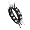 Exagerados Accesorios Nuevos Europeos y Americanos Personalizados Estilo Punk Remache Puntiagudo Pulsera de Piel de Vaca de Moda Para Escenario Pulsera de Hombre