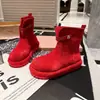 Botas de moda rojas para mujer con suela gruesa, nuevo modelo de primavera 2026, doble uso, retro, que aumentan la altura, elegantes, versátiles, botas de motociclista