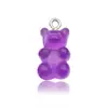 Accesorios de Oso de Resina Transparente de Colores Dulces Materiales para Pulsera Pendientes Collar Llavero Colgante Hechos a Mano DIY