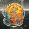 Doze Medalhas Comemorativas do Zodíaco, Doze Moedas Comemorativas do Zodíaco, Medalhas Comemorativas Coloridas de Ouro e Prata em Estilo Chinês, Pequenos Presentes para Coleção