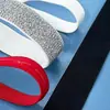 Tirantes de sujetador con respaldo de pelo brillante en blanco y negro en stock, Bandas elásticas para ropa interior de spandex, Cinta suave de nailon teñible