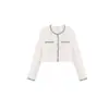 Comercio Transfronterizo Chaqueta Azul Francés Pequeña Fragancia para Mujer 2025 Otoño Nuevo Estilo Petite Elegante de Alta Gama Estilo Corto