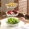 Nuevo Plato de Fruta Cerámico de Lujo Multicapa con Borde Creativo de Borlas, Bandeja con Forma de Lingote, Estante de Almacenamiento para Snacks, Decoración para Sala de Estar del Hogar