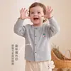 Casaco de Bebê Primavera Outono Meninos Meninas Cardigã Fino Casual Roupa para Criança de Um Ano Roupas de Outono Infantil Top de Bebê