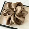 Scrunchies de Cetim Estilo Coreano Atacado, Elásticos de Cabelo Grandes de Cor Sólida, Faixas de Cabelo para Rabo de Cavalo Alto, Alta Elasticidade, Elásticos de Cabelo Não Prejudiciais
