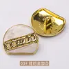 Gota de Óleo Costurado à Mão Lã de Metal Casaco Jaqueta Terno Botões Formais Botões Dourado Acessórios de Vestuário