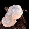 Colgante de Calcedonia de Hielo Buda Guanyin Hebilla de Paz Pixiu Frijol de la Fortuna Colgante de Trébol de Cuatro Hojas Joyería de Jade Collar Al por Mayor