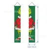 Temu Gran Venta Serie de Banderas Dobles Navideñas Impresión de Alta Definición Papá Noel Muñeco de Nieve Banderín Decorativo para Pasillo