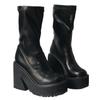 Botas de mujer estilo punk de caña baja, de invierno, nuevas, con suela gruesa y punta redonda, para pies 40-43, talla grande, a la moda, Dropshopping2022
