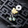 Acessórios de Jade DIY Acessórios Semi-Acabados Pulseira Colar Pingente Estilo Chinês Pequenos Charms Atacado Peças de Liga