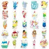 50 lindas pegatinas de helado de verano: comida, helado, bebidas deliciosas, jugo, mascotas adorables, diversión infantil, pegatinas impermeables para manualidades