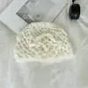 Chapéu de Tricô com Flor Vazada Estilo Ins Coreano para Mulheres, Primavera e Verão, Fino, Artístico, Versátil, Crochê, Chapéu para Frio, Elegante, Chapéu Baotou ~