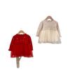 Ins Estilo Coreano Niña Bebé Algodón Puro Engrosado Estampado en Caliente Suéter Falda Bebé Otoño e Invierno Vestido