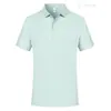 Camisa Polo de Hombre Clásica Sin Costuras de Nylon 185g Camiseta de Manga Corta con Cuello Personalizado Ropa de Trabajo con Una Imagen Impresa