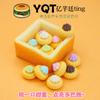 Yqt Mini Galletas de Flores de Crema DIY Resina Miniatura Comida Juguete Accesorios Decoración Paisajismo Casa de Muñecas