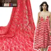 Bordado em tecido Jiaxin 2021 primavera e verão novo tecido com bordado de renda coberto de lantejoulas tecido de moda feminina