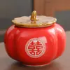 Bote de Té de Cerámica de Caqui, Bote de Que Todo Salga Bien, Bote para Dulces de Boda, Venta al por Mayor de Pequeños Regalos de Boda