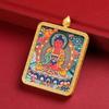 Colgante Thangka del Tíbet Samurai Bodhisattva Dios Amarillo de la Riqueza Collar de Buda Madre Alta Verde Dios Negro de la Riqueza Ocho Santos Patronos
