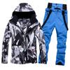 Roupa de esqui masculina espessada à prova d'água respirável prancha única prancha dupla roupa de esqui inverno neve quente equipamento de esqui
