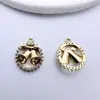 Pingente de Cobre Banhado com Zircônia Micro-Pavimentada que Preserva a Cor Material para Acessórios de Pulseira Colar Brincos DIY Estrela Cheia de Diamantes Material Artesanal