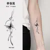 Mariposa Sexy Genial Tatuaje de Hierbas Pegatinas Impermeables Larga Duración Abdomen Inferior Espalda Femenina No Reflectantes Realistas Pegatinas de Jugo