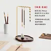 Soporte para pinceles de nogal Lanzhai Huishan para los Cuatro Tesoros del Estudio, Caja de almacenamiento especial para colgar pinceles, Soporte para pinceles para principiantes