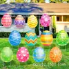 Letrero de Pascua para el Jardín, Decoración Colorida de Huevos para el Jardín, Decoraciones Colgantes para Fiesta en el Césped Exterior, Terraza, Jardín