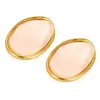 Pendientes Opk Europeos y Americanos Franceses para Mujer, Acero Inoxidable, Suaves, de Moda y Versátiles, Pendientes de Resina y Acero de Titanio