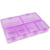 Caja para pastillas de 6 compartimentos, mini portátil semanal para almacenamiento de medicamentos, caja pequeña para medicamentos, transparente, portátil, de gran capacidad, caja de almacenamiento de medicamentos